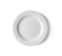 Holst Porzellan LUB 019 Piatti Piani 19 cm a Rilievo Lubin, 6 unità, Porcellana, Bianco