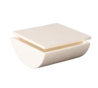 Alumina Semicircle Crucible with Lid - High-Performance Metal Melting Crucible for Industrial Use | 1pc(50x40x20mmx20)
