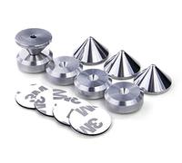 Aluminio Spike/Cono absorber per altoparlanti vite + piedino - 4 pz (Cuscinetto per settore biadesivo)