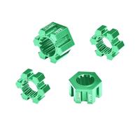 Aluminium 7075-T6 Alloy 24mm Wheel Hex Hubs for Traxxas 1/6 Funco PRO Scale 2WD Sand Car 8S-109076-4 Upgrades - Green