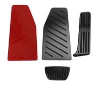 Aluminium Alloy Accelerator Brake Foot Rest Pedal Pad Kit for XA50 2019 Up Enhance Driving with Slip Sporty Brushed Metal Design Direct Replacement No Drilling Required Red (Black)