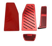 Aluminium Alloy Accelerator Brake Foot Rest Pedal Pad Kit for XA50 2019 Up Enhance Driving with Slip Sporty Brushed Metal Design Direct Replacement No Drilling Required Red (Red)