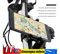 Aluminium Alloy Bicycle Phone Holder Bike Handlebar Clip Stand Mount (Black IT