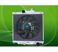 Aluminium Radiator+FAN For Honda Logo Lachic EV Plus GA3 1.3L AT/MT 2000-ON