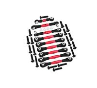 Aluminium Tie Rods for 1/10 Traxxas GT 4-Tec 2.0 83056-4/4-Tec 3.0 93054-4 - 9Pc Set Red
