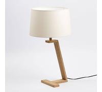 Aluminor Lampada da tavolo Memphis LT legno/stoffa, bianca Aluminor