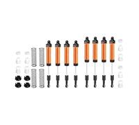 Aluminum 6061-T6 Alloy Front & Rear Complete Internal Spring Shock Set 130 mm And 134 mm For LOSI 1/8 LMT 2.0 Grave Digger 4X4 Monster Truck-LOS04028 Upgrades - Orange