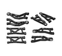 Aluminum 7075 Alloy Front + Rear Upper And Lower Suspension Arms For Arrma 1/16 MOJAVE GROM DESERT TRUCK Upgrades - Black