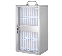 Aluminum Alloy Cell Phone Storage Cabinet, Wall-Mounted Portable Cell Phone Locker Box, Space-saving Phone Pocket Chart for Classroom School Gym Restaurants(Holds 36 phones)