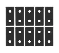 Aluminum Alloy Flat Tie Plates 10PCS | Non - Oxidizing 2 Hole Fixing Bracket | Sturdy Connector for Table/Bed/Furniture Frame | Protective Metal L Brackets (2020)