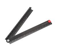 Aluminum Alloy Folding Ruler 0-300MM Portable L-Type Stainless Steel Measurement Tool for Mechanical Manufacturing Glass Processing
