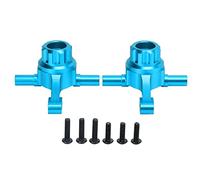 Aluminum Alloy Front Knuckle Arms Steering Cup for Tamiya TT02 1/10 RC Car Upgrade Parts, Front Knuckle Arm Uprights(6 x Screw) (Blu)