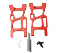 Aluminum Alloy Front Swing Arm Set for 1/14 RC Cars | CNC Machined Upgrade Parts | Sturdy Replacement for SUV/Truck RC Vehicles | Anodized Blue/Red/Metallic Gray (Red BE6014R)