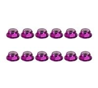 Aluminum Alloy M5 Lock Nuts | Multicolor 12 pieces: M5x4.5mm FPV Motor Lock Nuts(Purple(6CW 6CCW))