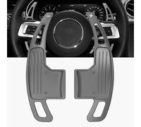 aluminum alloy Paddle Shifter Cover Trim Steering Wheel Shift Paddle Extended Shifter Trim Cover for Ford Mustang 2015 2016 2017 2018 2019 2020 2021 2022 2023 Interior Decoration (1 pair Gray)