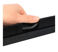 Aluminum Alloy PVC Door Brush Sweep | F-Type And H-Type Multiple Sizes: Door Gap Sealing Draft Stopping Noise Reducing(F-type,8cm/3.1in)