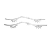 Aluminum Alloy RC Chassis Rails | Adjustable Wheelbase for Axial SCX10 II 1/10 RC Car | High - Strength Frame Replacement/off - Road Upgrade | 130g Lightweight Sturdy Design (Silver)