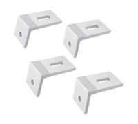Aluminum Alloy Solar Panel Mounting L Bracket, 90 Degree Angle PV Connection for RV Boat Off Grid Roof, 1/4/10Pcs Photovoltaic Mounting Brackets(4pc)