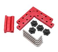 Aluminum Alloy Square Positioning Ruler Kit | 90 Degree Right Angle Measuring Tool with Scale | Woodworking/Carpentry/Construction | 140x140mm, 2 Rulers & 12 Accessories