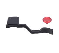 Aluminum Alloy Thumb Up Grip for XT50 Camera, Ergonomic Hot Shoe Thumb Up Rest with Red Concave Aluminum Key (Black)