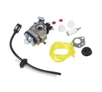 Aluminum Carburetor Kit 22cc 26cc 33cc 34cc 2-Stroke | Robust aluminum construction, fits 22cc-34cc engines, includes gasket and fuel lines, per durable design, easy install