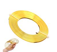 Aluminum Craft Wire, Flexible Flat Wire, Colored Artistic Cable, Bendable Lightweight Build, Tarnish-Resistant Finish, Ideal for Crochet Jewelry Making Earring Model Building Gardening, 1 Piece