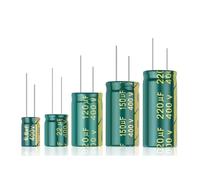 Aluminum Electrolytic Capacitor 400V 2.2UF 4.7UF 6.8UF 10UF 15UF 22UF 33UF 47UF 68UF 82UF 100UF High Frequency Low ICXLPMC(400V33UF-1-50PCS)