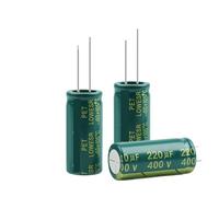 Aluminum Electrolytic Capacitor 400V 2.2UF 4.7UF 6.8UF 10UF 15UF High Frequency Low Capacitors DIY 2000Hours Long Life CZAOINCU(400V220UF 2PCS)
