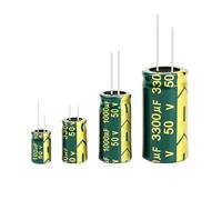 Aluminum Electrolytic Capacitor 50V 1UF 4.7UF 10UF 22UF 47UF 100UF 220UF High Frequency Low DIY 2000Hours NWPNLXEA(50V10UF 20PCS)