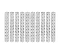 Aluminum Extrusion Beam | L Shaped Square Beam with 8mm Hole Spacing | Low Weight & Oxidation Protected for DIY Robotics/Engineering Equipment/Framing Projects | 10 - Pack (3106-0010-0080)