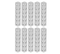 Aluminum Extrusion Beam | L Shaped Square Beam with 8mm Hole Spacing | Low Weight & Oxidation Protected for DIY Robotics/Engineering Equipment/Framing Projects | 10 - Pack (3106-0006-0048)