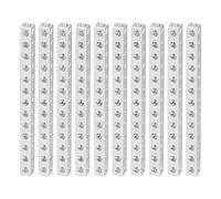 Aluminum Extrusion Beam | L Shaped Square Beam with 8mm Hole Spacing | Low Weight & Oxidation Protected for DIY Robotics/Engineering Equipment/Framing Projects | 10 - Pack (3106-0013-0104)