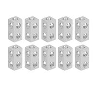 Aluminum Extrusion Beam | L Shaped Square Beam with 8mm Hole Spacing | Low Weight & Oxidation Protected for DIY Robotics/Engineering Equipment/Framing Projects | 10 - Pack (3106-0002-0016)