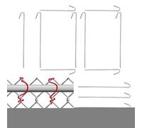Aluminum Fence Wire Ties, 100 Packs Metal Hook Straps for Outdoor Use, Multipurpose Twisting Cable for Garden Fence Posts, Playground Net, Backyard Projects, 1 Set, 10.5 Inches