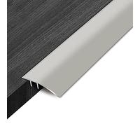 Aluminum Floor Divider Strip Thresholds Reducer,Self Adhesive Floor Transition Strip, Carpet Trim Bar for Front Door Doorways(Silver,100cm/39.4in)