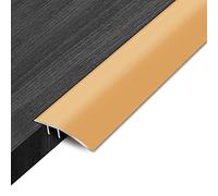 Aluminum Floor Divider Strip Thresholds Reducer,Self Adhesive Floor Transition Strip, Carpet Trim Bar for Front Door Doorways(Gold,135cm/53.1in)