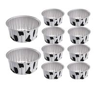 Aluminum Foil Cupcake Liners - 10pcs Mini Baking Cups, Dessert Container Set, Party Bakeware | Muffin Cake Preparation Holders, Home Kitchen Baking Supply, Celebration Treat Display, Holiday Dessert