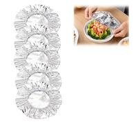 Aluminum Foil Film Insulation Cover, Thermal Covers For Kitchen, Reusable Elastic Bowl Cover, Keeping Insulation & Fresh, Suitable For 10-28cm Plates (50PCS)