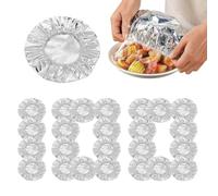 Aluminum Foil Food Covers Thickened Heat-Retaining Wrap | Stretchable Food Covers For Home Kitchen Picnics Leftovers Dishes Cooked Meals