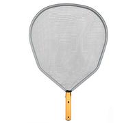 Aluminum Frame Pool Leaf Skimmer, Heavy Duty Shallow Water Rake with Fine Mesh Net, Swimming Pool Tool for Leaves, Debris, and Small Particles, Compatible with Telescopic
