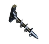 Aluminum Ground Stakes - Tent Pegs and Garden Screw Pins | Camping Backpacking Canopy, Greenhouse Beach Sand Playground Sign Anchors, Outdoor Landscape Fasteners, Durable Lightweight Construction