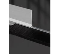 Aluminum H-Type Door Draft Stopper With Brush | Silver, 1-30 cm Bristle Lengths, Factory And Workshop: Door Sealing And Debris Control(5.5cm)