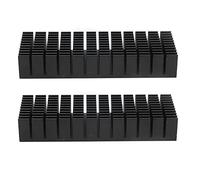 Aluminum Heatsink 2 Pack | Slotted Cooling Fins for Electronics/CPU/PCB | 120x40x20mm Abrasion - Proof Heat Sink for Routers/Electrical Boards (With adhesive backing)