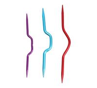 Aluminum Hook Knitting Needles - 6.89x2.17x0.39 Inches Knitting Needles for Sweaters | Bent KnittingNeedles | 3pieces Colorful Portable KnittingNeedles | Hand Woven Tools for Knittings Scarves