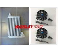 Aluminum INTERCOOLER FOR FORD FALCON BA BF XR6 TURBO MONZA 10/02-06/10 and fans
