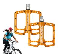 Aluminum Mountain Bike Pedals - 3 Sealed Bearing Lightweight Flat Platforms