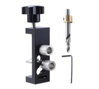 Aluminum Profile Drill Guide, Double Hole Jig, Precision Access Puncher for 2020 2040 3030 3060 4040 Extrusion, Sturdy Positioning Tool (6.5x5.71x2.17 Inches)