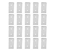 Aluminum Profile Repair Plates | 20pcs Carbon Steel Fixing Connector for 2020/4040 / 8080 Extrusions | No Drilling Mending Brackets for Furniture/Workbench/Frame (2860)