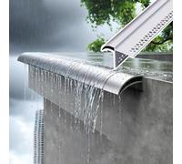 Aluminum Protective Strip Wall Guard Device for Exterior | Eagle's Beak Drip Lines Rain Diverter Strip, Building Eaves Raindrop Channel Rail(6.2ft/1.9m)