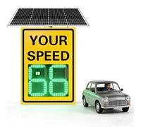 Aluminum Radar Speed Limit Sign 20"X27"/24"X35", Flashing Solar Powered Led Speed Limit Signs with Accessories, for Streets Neighborhoods Roads Schools Parking Lots(24 * 35in)